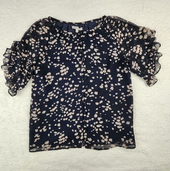 Madewell Memento Ruffle-Sleeve Drifting Petals Top Size XS - Picture 2 of 12